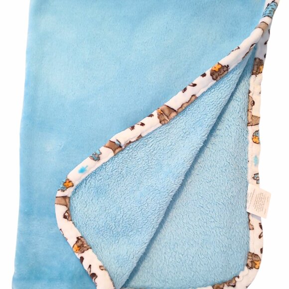 2020 Le Bebe Favorite Fox Raccoon Hedgehog Security Lovey Blanket 27" X 37" - Picture 2 of 7